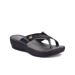 VALIOSAA Women Black Comfort Heels-36
