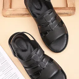 Roadster Men Black Open Toes Comfort Sandals-image-54