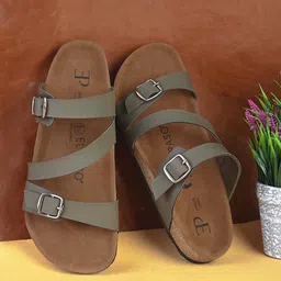 El Paso Men Comfort Sandals With Buckle-image-48