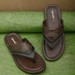 Ajanta Men Textured Comfort Sandals-24