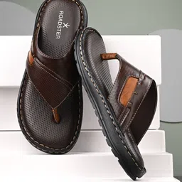 The Roadster Lifestyle Co. Brown Textured Comfort Sandals-picture-39