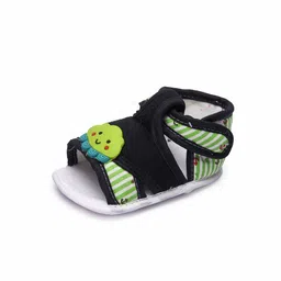Butterthief Kids Green & Black Cotton Comfort Sandals-image-83