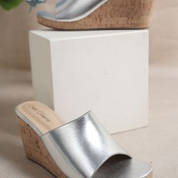 Get Glamr Open Toe Wedge Heeled Mules-12