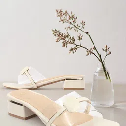 Carlton London Embellished Square Toe Block Heels-45