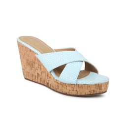 Inc 5 Textured Cross Strap Party Wedges-0