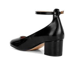 RAG & CO Round Toe Block Pumps With Ankle Loop image 5