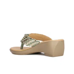 Bata CECIL Textured Open Toe Wedge Heels image 3
