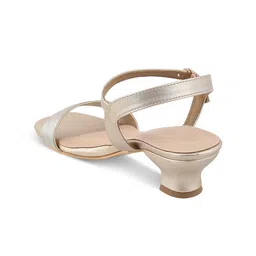 Tresmode Textured Open Toe Kitten Heels image 2