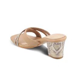 Tresmode Textured Cross Strap Block Heels image 3