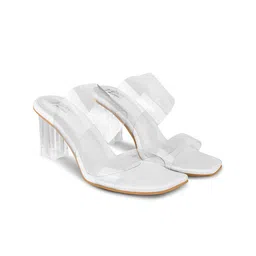 JM Looks Open Toe Open Back Block Heels image 3