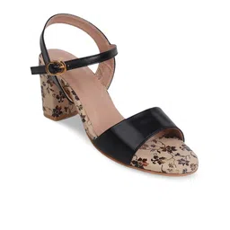 ICONICS Printed Open Toe Block Heels image 3