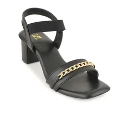 ZENVO Open Toe Embellished Detail Block Heels image 2