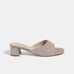LEMON & PEPPER Embellished Open Toe Block Heels image 3