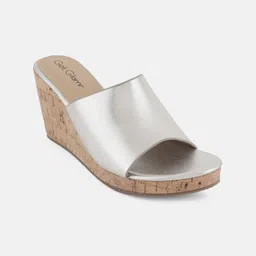 Get Glamr Open Toe Wedge Heeled Mules image 4