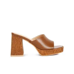 London Rag Open Toe Block Heels image 4