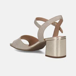BAGATT Vanita Embellished Open Toe Canvas Block Heels image 5