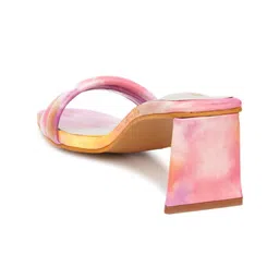 FABBHUE Printed Open Toe Block Heels image 5