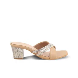 Tresmode Textured Cross Strap Block Heels image 5