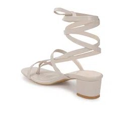 Truffle Collection Open Toe Lace-Ups Block Heels image 5