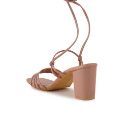 ZENVO Open Toe Block Heeled Gladiators image 3