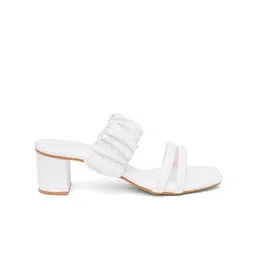 Mast & Harbour Textured Open Toe Block Heels image 4