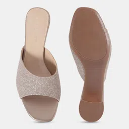 LEMON & PEPPER Embellished Open Toe Block Heels image 4