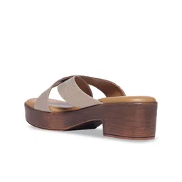 Monrow Textured Open Toe Block Heels image 3