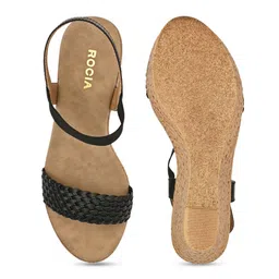 Rocia Textured Open Toe Wedge Heels image 3