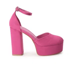 Truffle Collection Suede Block Heels image 5