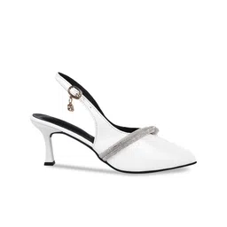 Try Me Embellished Pointed Toe Slim Heel Pumps image 4