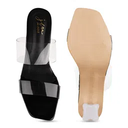 JM Looks Open Toe Open Back Block Heels image 5