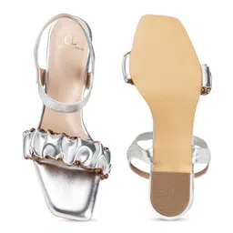 Carlton London Textured Open Toe Block Heels image 4