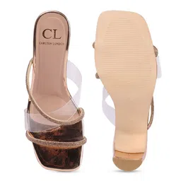 Carlton London Embellished Open Toe Block Heels image 4