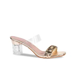 Try Me Embellished Party Open Toe Block Heels image 5