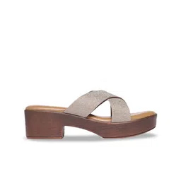 Monrow Textured Open Toe Block Heels image 2