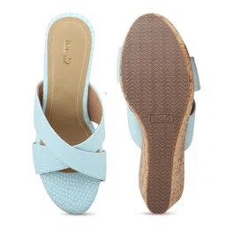 Inc 5 Textured Cross Strap Party Wedges image 2