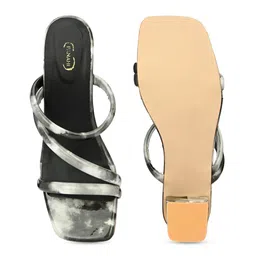 PANAHI Printed Open Toe Block Heels image 5