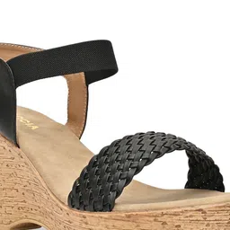 Rocia Textured Open Toe Wedge Heels image 5