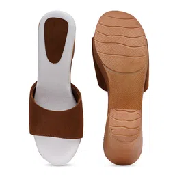 Misto Tan Suede Block Heels image 2