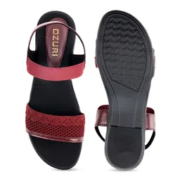 Ozuri Textured Open Toe Mesh Wedge Heels image 2