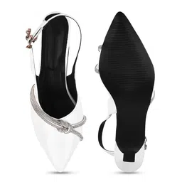 Try Me Embellished Pointed Toe Slim Heel Pumps image 5