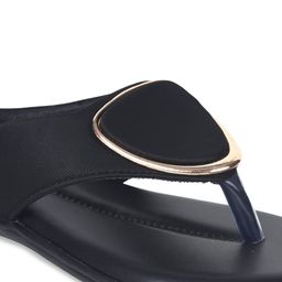 Ajanta Embellished Textured Open Toe Flats image 3