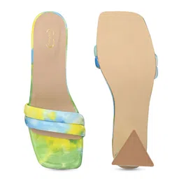 PANAHI Printed Open Toe Block Heels image 3