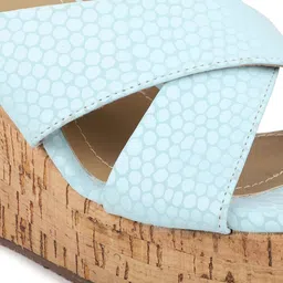 Inc 5 Textured Cross Strap Party Wedges image 3