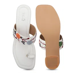 Inc 5 Embroidered Open Toe Block Heels image 2