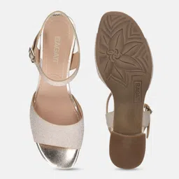 BAGATT Vanita Embellished Open Toe Canvas Block Heels image 2