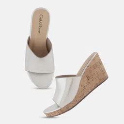 Get Glamr Open Toe Wedge Heeled Mules image 2