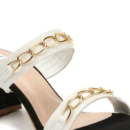 ELLE Embellished Open Toe Block Heels image 2