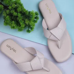 Luxyfeel Textured Open Toe Flats-12
