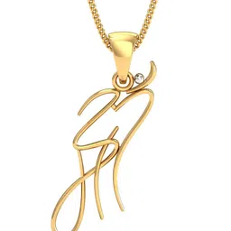 KUBERBOX Om Maa 18KT Gold Pendant-0.8gm-21